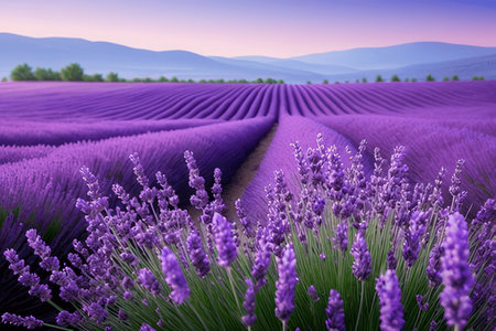 Lavender field in Valensole, Provence, Franceの素材
