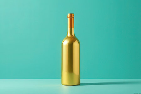 Wine Bottle Mock-Up - Three Bottles. 3D Illustrationの素材