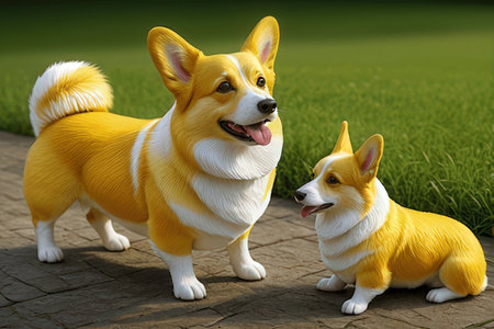 Welsh Corgi Pembroke and Welsh Corgi Dogの素材