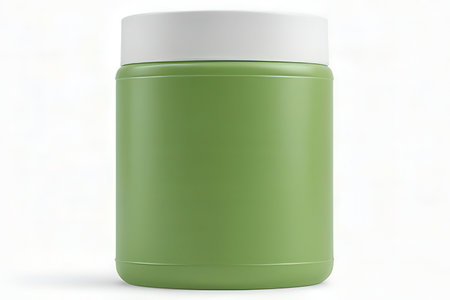 Cosmetic bottle isolated on a white background. 3d render.の素材