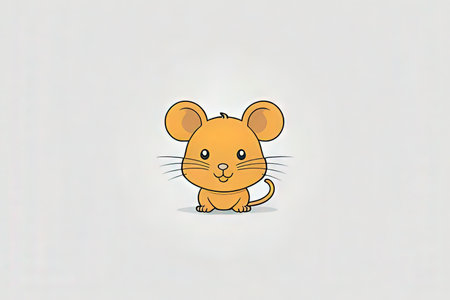 mouse on a white background, vector illustration, eps 10.の素材