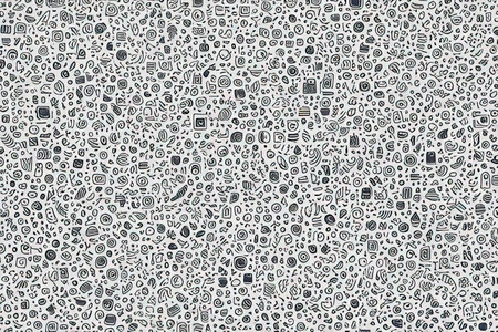 Seamless pattern with hand drawn doodle elements. Vector illustration.