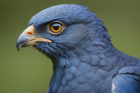 Close-up portrait of a goshawk (Accipiter gentilis)