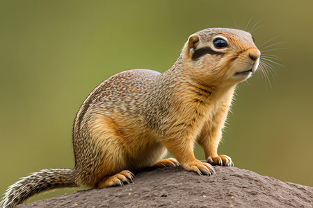 Portrait of a ground squirrel (Spermophilus citellus)