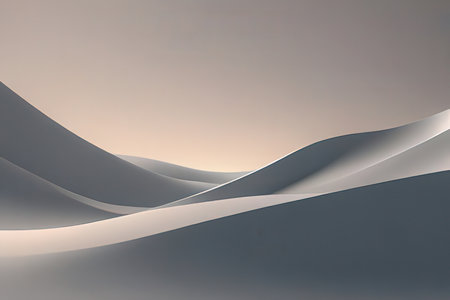 Abstract wavy background, 3d render. Computer digital drawing.