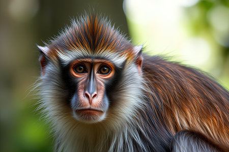 Portrait of a red colobus monkey (Cercopithecus colobus)