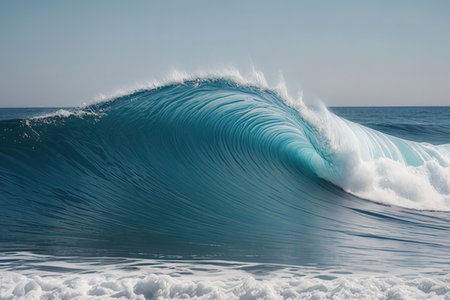 Blue Ocean Wave in Tenerife, Canary Islands, Spain.