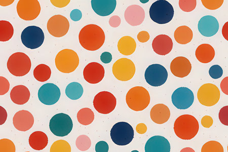Colorful Polka Dots Background, Seamless Pattern.の写真素材