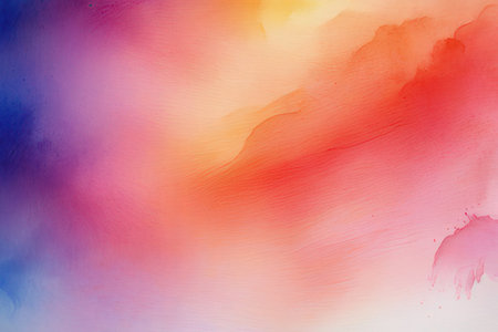 Abstract colorful watercolor for background. Digital art painting. Colorful texture.の写真素材