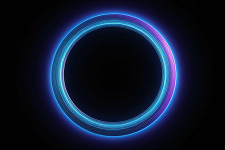 Abstract background. luminous swirling. Elegant glowing circle. Sparking particle. Space tunnel....