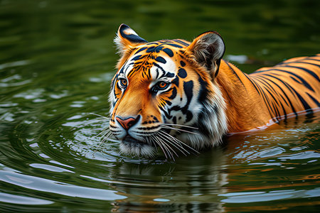 Sumatran Tiger, Panthera tigris altaicaの写真素材
