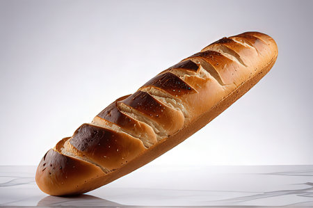 loaf of bread isolated on a white background. studio shot.