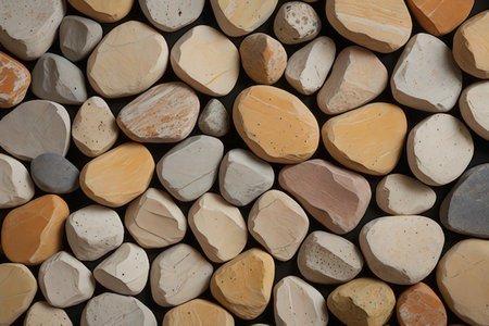 Colorful stone pebbles background, closeup of photo
