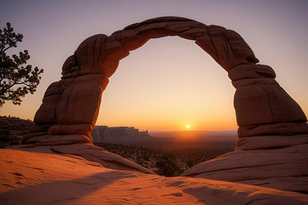 Sunset at Arches National Park in Utah, United States of America