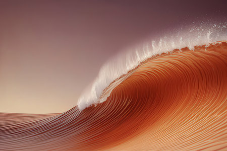 Surf wave close up. Abstract background. 3D rendering.の写真素材
