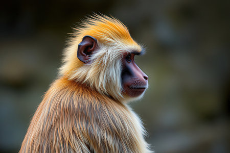 Portrait of a red-shanked douc langur, Thailand