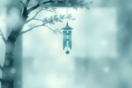 Hanging lamp on tree with bokeh background, vintage toneの写真素材