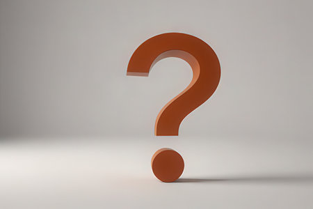 3d rendering of a question mark in a white background with shadowの写真素材