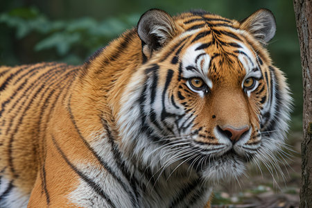Close-up of a Siberian tiger, Panthera tigris altaica