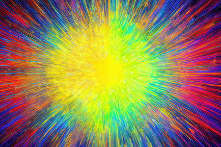 abstract rainbow rays background with some smooth lines in it and some grunge effects