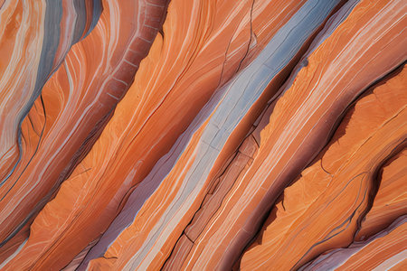 Colorful abstract background of sandstone formations in Arizona, United States.の写真素材