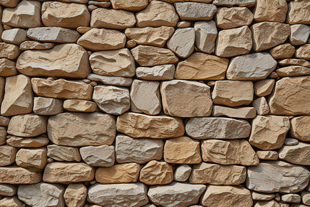 Background texture of a stone wall. A wall made of natural stones.