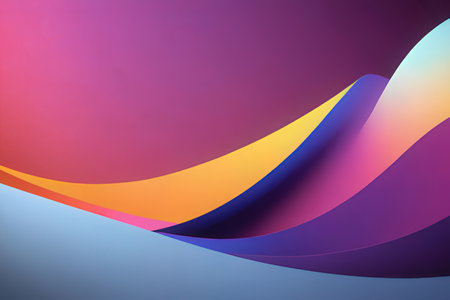 Abstract colorful background with curved lines. Vector illustration. Eps 10.の写真素材