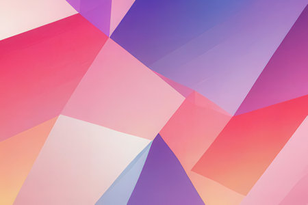 Abstract geometric background with pink, blue, yellow, purple gradients