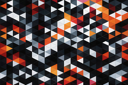 Seamless geometric pattern. Abstract background of triangles. Vector illustrationの写真素材