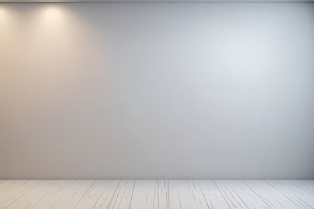 Empty room with white wall and wooden floor. 3d rendering.