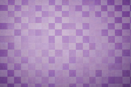 Purple checked background with some soft shades and highlights on itの写真素材