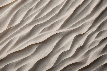 Abstract background of white sand waves. Texture of wavy lines.の写真素材