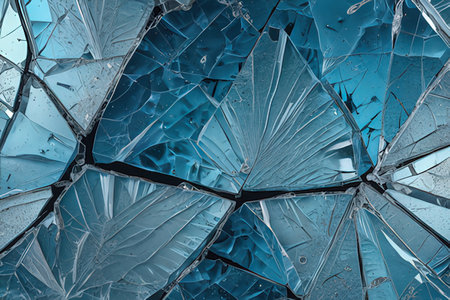 Pieces of broken glass as an abstract background. 3d render
