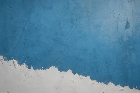 Blue painted wall texture. Abstract background for design with copy space.の写真素材