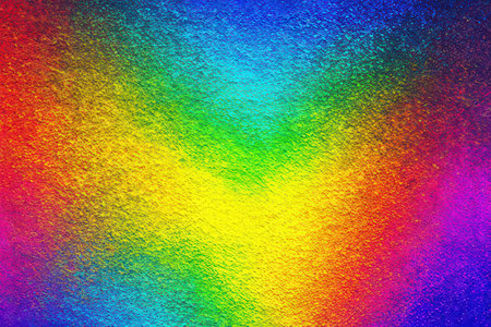 abstract rainbow background texture with grunge brush strokes and paint stainsの写真素材