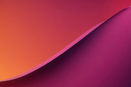 Abstract background with curved paper layers in purple and pink colors. 3d render