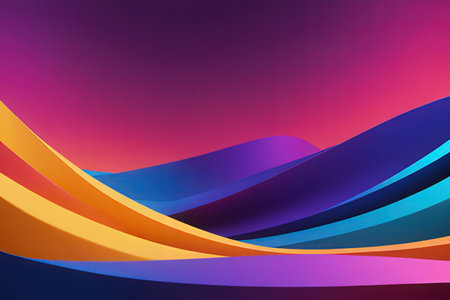 Abstract colorful background with curved lines. Vector illustration. Eps 10.