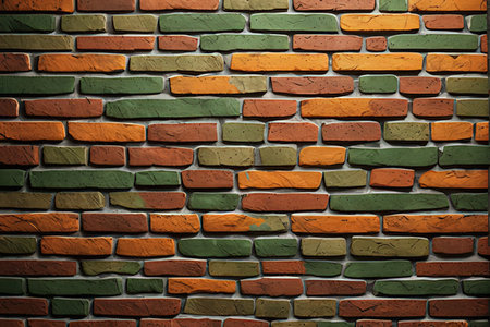 Colorful brick wall texture background. Old brick wall texture background.の写真素材