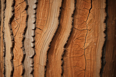 Wooden texture of a tree bark close-up. Natural background