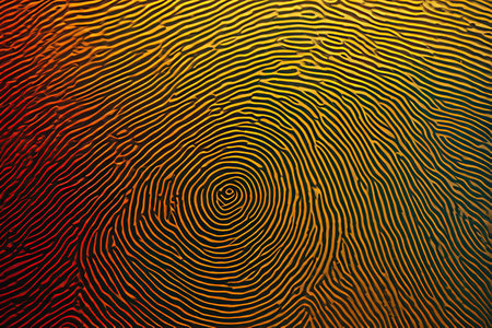 abstract background with a spiral pattern in the form of a fingerprintの写真素材