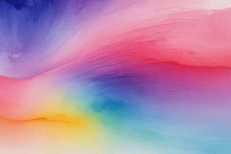 Rainbow abstract background in watercolor style. Colorful background.の写真素材