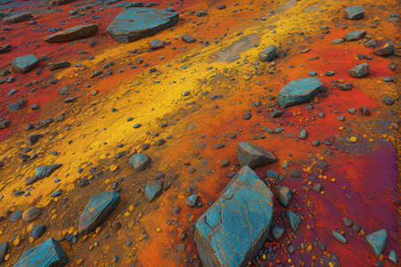 3D CG rendering of Colorful abstract background. High resolution photo.の写真素材