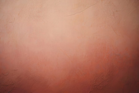 Texture of old rustic wall covered with orange stucco for background