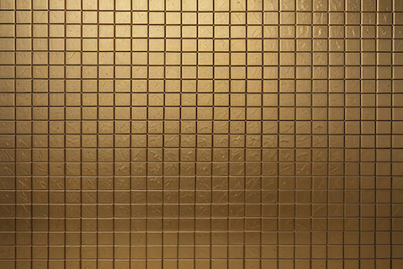Gold tile wall texture. Abstract background. 3D rendering illustration.