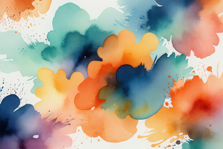 Abstract watercolor background. Hand-painted background. Illustration.の写真素材