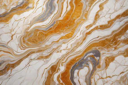 Marble patterned background. Marbling texture design with golden and silver colors.