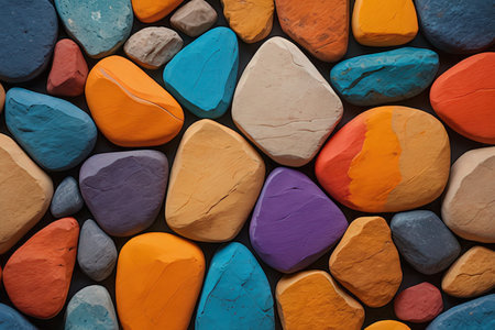 Colorful stone pebbles background. Abstract background for design.の写真素材