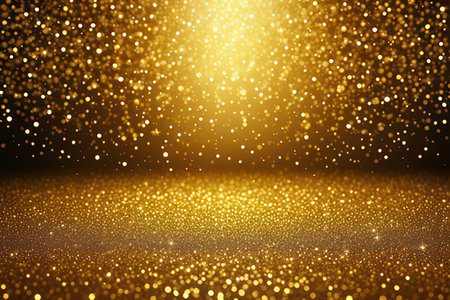 golden glitter vintage lights background. gold and black. de-focusedの写真素材
