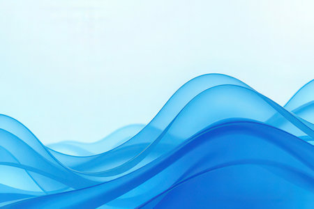 abstract blue background with some smooth lines in it (see more in my portfolio)の写真素材