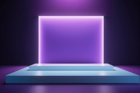 Abstract scene podium mockup. Award ceremony concept. 3D renderingの素材